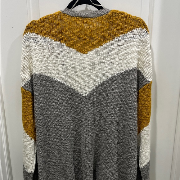 Roxy Open Weave Chevron Cardigan Sweater Sz XS - Picture 6 of 9